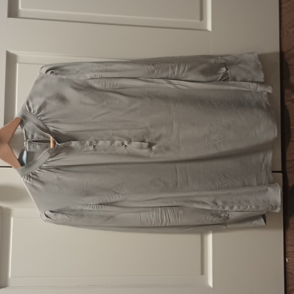 Prada Grey Silk Blouse